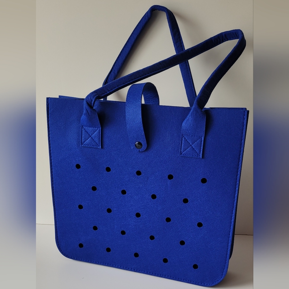 Felt Tote Bag Blue